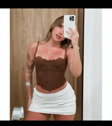 Cropped Corset Renda Corselet (PRETO) Alça Regulagem