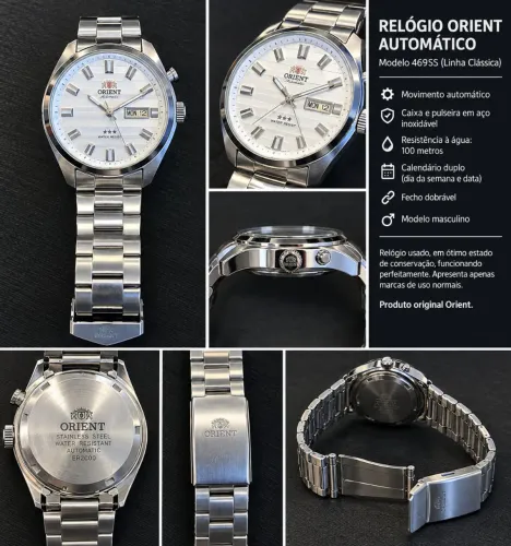 Relógio Orient Automático Masculino - Aço - 100