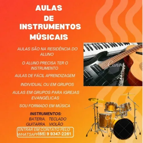 Aulas de instrumentos musicais 