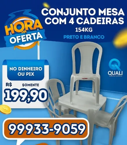 CADEIRA PLASTICA E MESA - JOGO PLASTICO