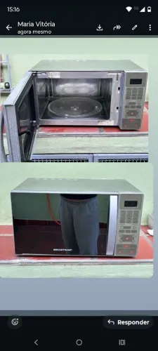 Microondas Brastemp inox espelhado 