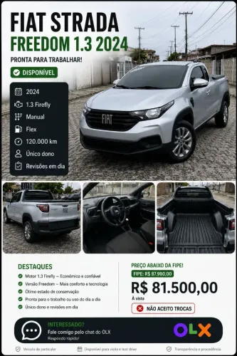 Fiat Strada Freedom 1.3 Flex 8V CS Plus 2024