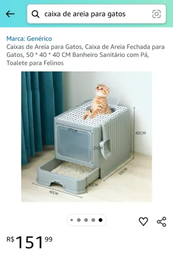 Caixa de areia para gatos