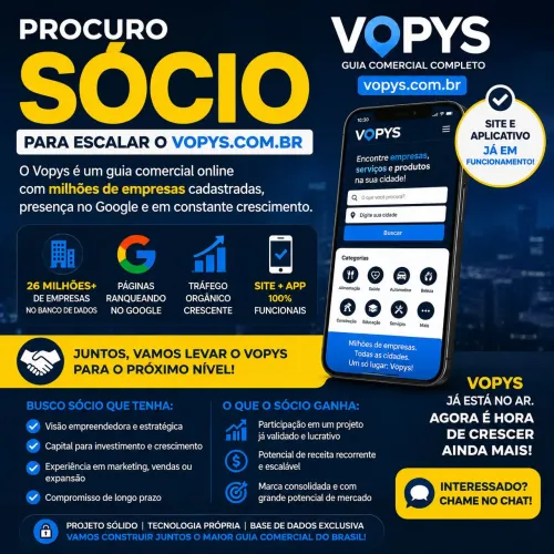 Busco sócio para site/app já em funcionamento.