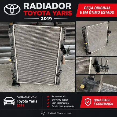 Radiador original do Yaris sedan 2019 