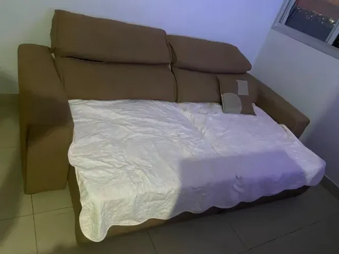 Sofá/Cama Marrom 