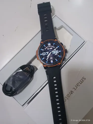 Smartwatch 3 ATM water resist, AMOLED BATERIA 380 Ah + 300 watch faces estilo esportivo te