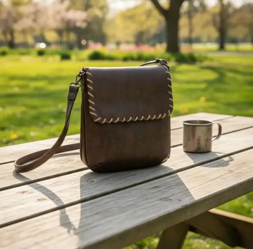 Bolsa tiracolo Couro legítimo