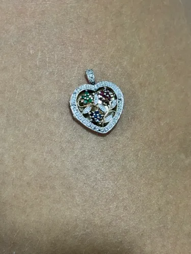 ? Relicário coração em prata 925 legítima- peça linda e delicada 