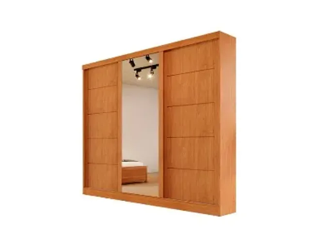 Guarda Roupa Portas de Correr com Espelho DIRETO DA FABRICA