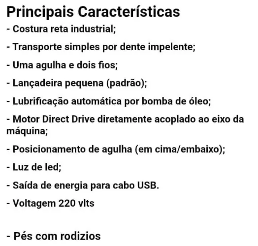 Máquina reta industrial Sansei direct drive 