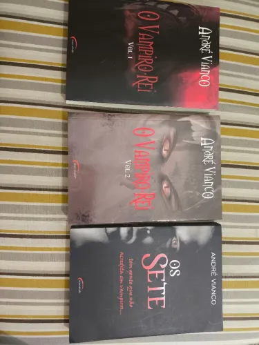 Livros André Vianco - Os Sete, O vampiro Rei vol 1 e vol 2