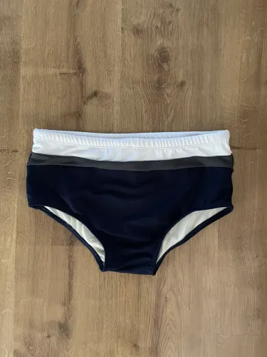 Sunga tam M azul com detalhes em branco e cinza Pellin