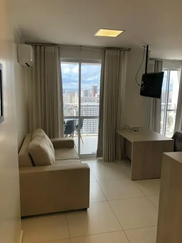 Alugo Flat Mobiliado e Decorado 43m2 01 Vaga Climatizado Setor Bueno - Goiânia - GO