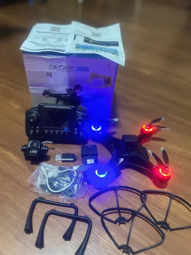 ? Drone Dobrável com Câmera + Controle com Tela | 2 Baterias Inclusas ?
