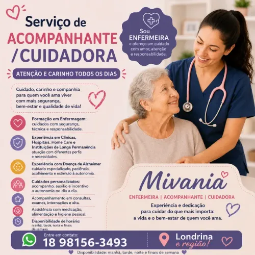 Acompanhante / Cuidadora Londrina e Região!
