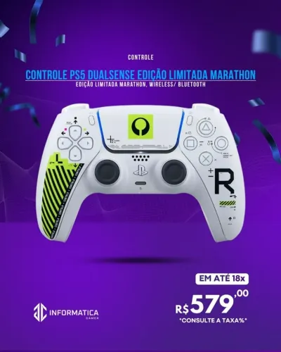 CONTROLE PS5 DUALSENSE EDIÇÃO LIMITADA MARATHON