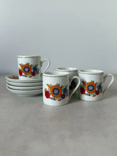 jogo de 4 xícaras de café porcelana real são paulo