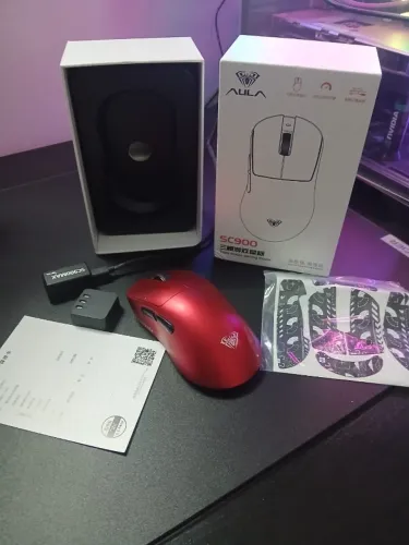 Mouse Aula SC900MAX sensor PAW3950 8K Polling rate com Switch Óptico!