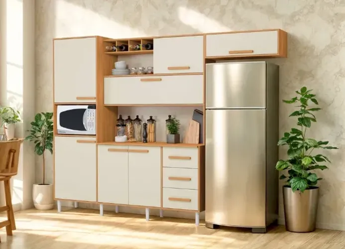 Armário de Cozinha c/ Aéreo MDF Sofia