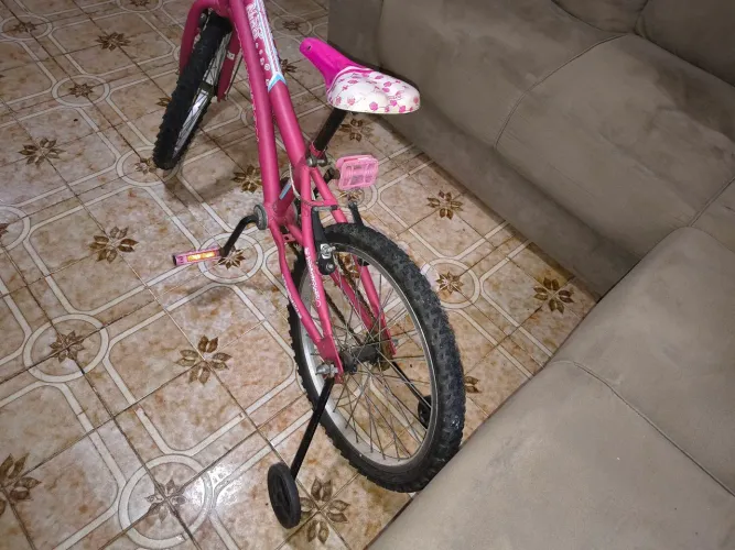 Bicicleta Infantil Feminina Rosa com Cestinha - Linda! ?