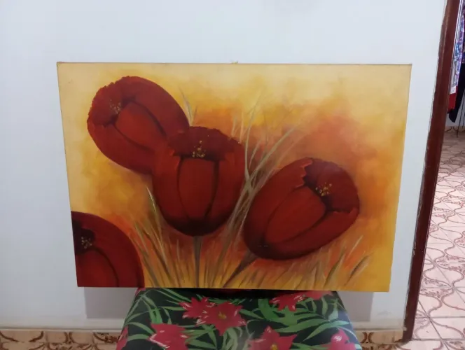 Quadro de tulipas 1,00x0,70