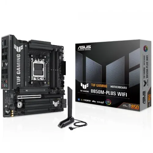 LACRADO Placa Mãe ASUS TUF B850M PLUS WIFI 6E e Bluetooth, AMD AM5 , DDR5, PCIe 5.0