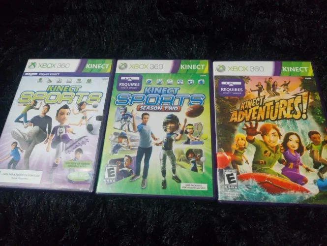 Lote jogos originais para Kinect - mídia física - Xbox 360