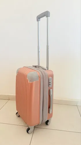 Mala de bordo 10 kilos Rosa e cinza