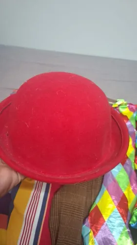 Chapéu palhaço coco feltro escolher