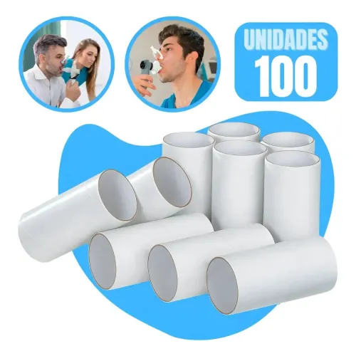 Bocal Para Espirometria 28mm Descartável Pacote 100 Unidades