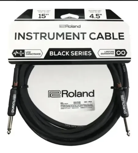 Cabo Instrumento Roland RIC B15 Preto de 4.5 m