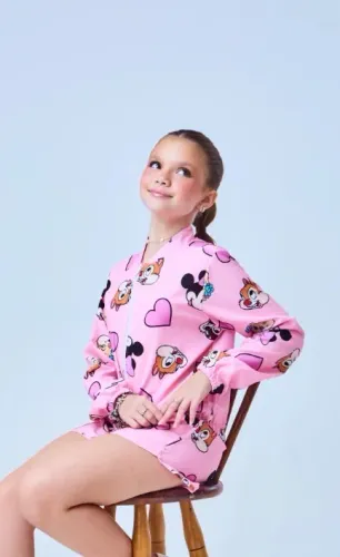 Conjunto Bomber Tico e Minnie