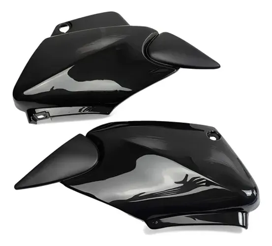 Par Tampa Lateral Inferior Fan 125cc 2005 2006 2007 2008 Preto