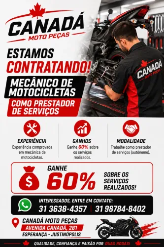 Vaga de emprego mecânico de moto 