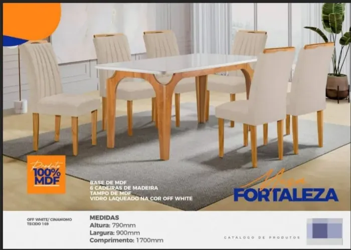 Elegância e Conforto para Sua Sala de Jantar: Mesa Fortaleza 4 Lugares em Oferta