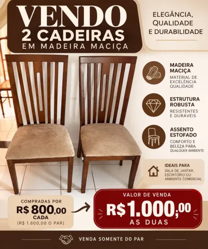 Cadeira de madeira maciça 