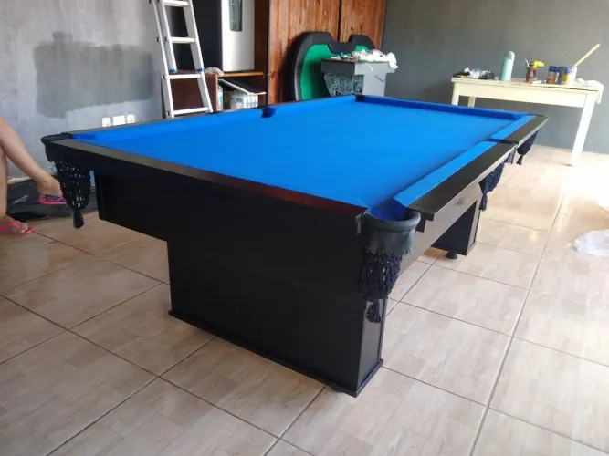 Mesa de Bilhar Pés em U Preta Tx Modelo KFJ4068