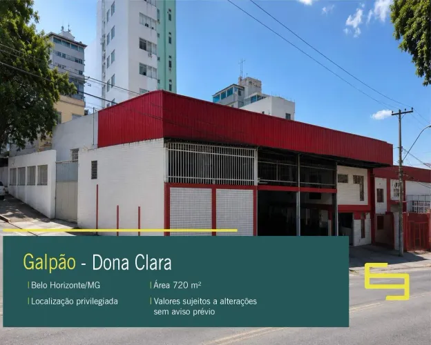 Galpão para alugar em Belo Horizonte MG no bairro Dona Clara