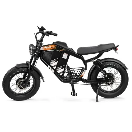 BICICLETA ELÉTRICA VANNOS AUTOPROPELIDO 500W+500W PRETO