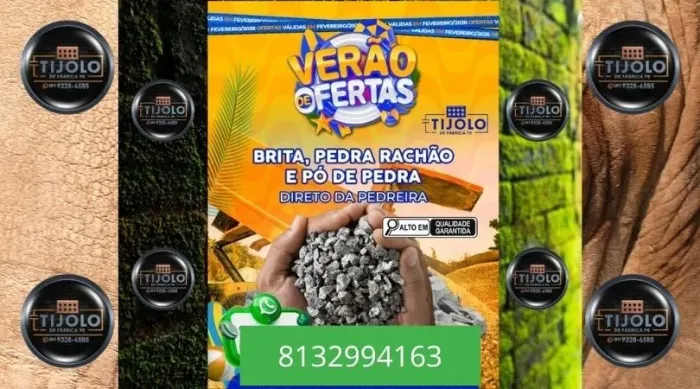 brita direto da pedreira para construção e reforma 