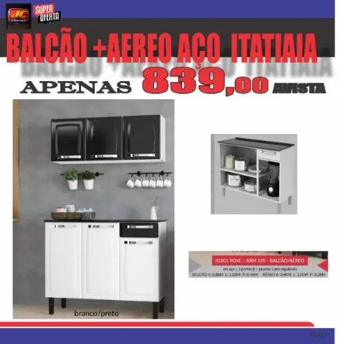 BALCÃO E AEREO ITATIAIA EM AÇO