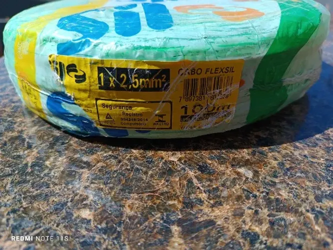 Cabo Flexível 2,5mm 100m - Verde - Marca SIL