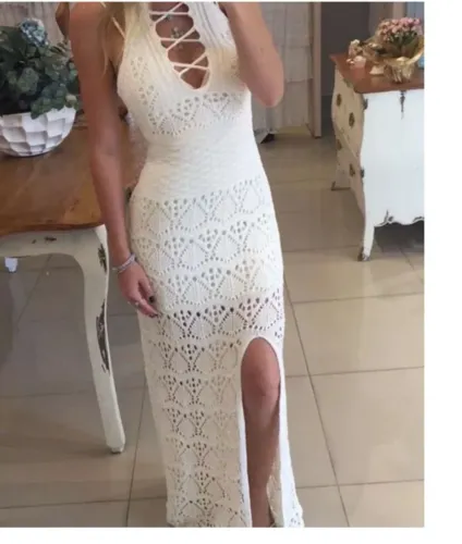 Vestido de tricot marca ademar modas