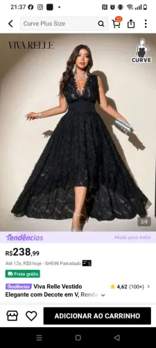 Vestido de festa plus size