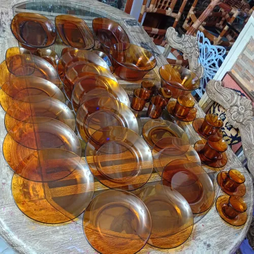Louças duralex âmbar colecionador 