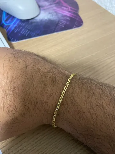 Pulseira masculina de ouro