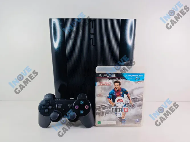 PS3 | Playstation 3 Super Slim 500GB Desbloqueado + Garantia | Aceito Cartão!!!