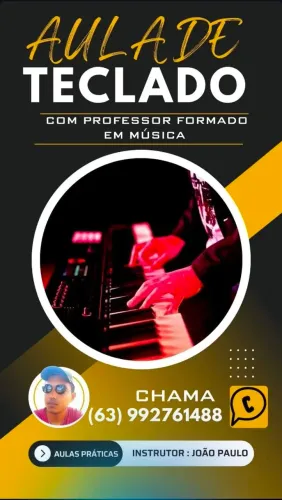 Aula de Teclado com professor formado em música 
