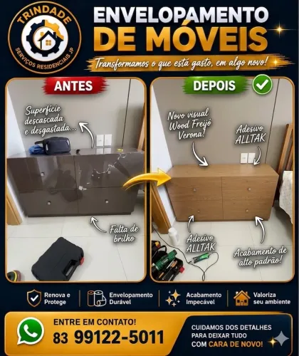 Envelopamento, Renove Móveis e Eletros sem Sujeira